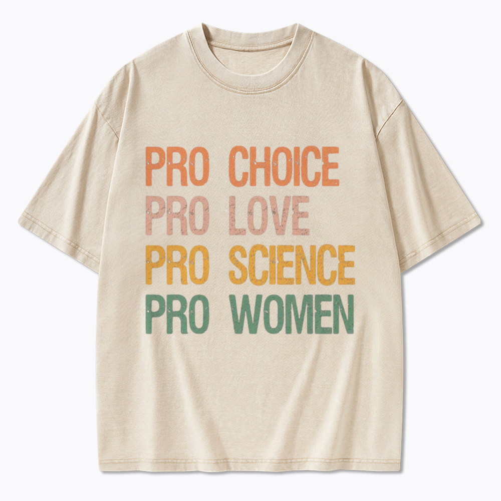 Pro Choice Women Rights Washed T-Shirt