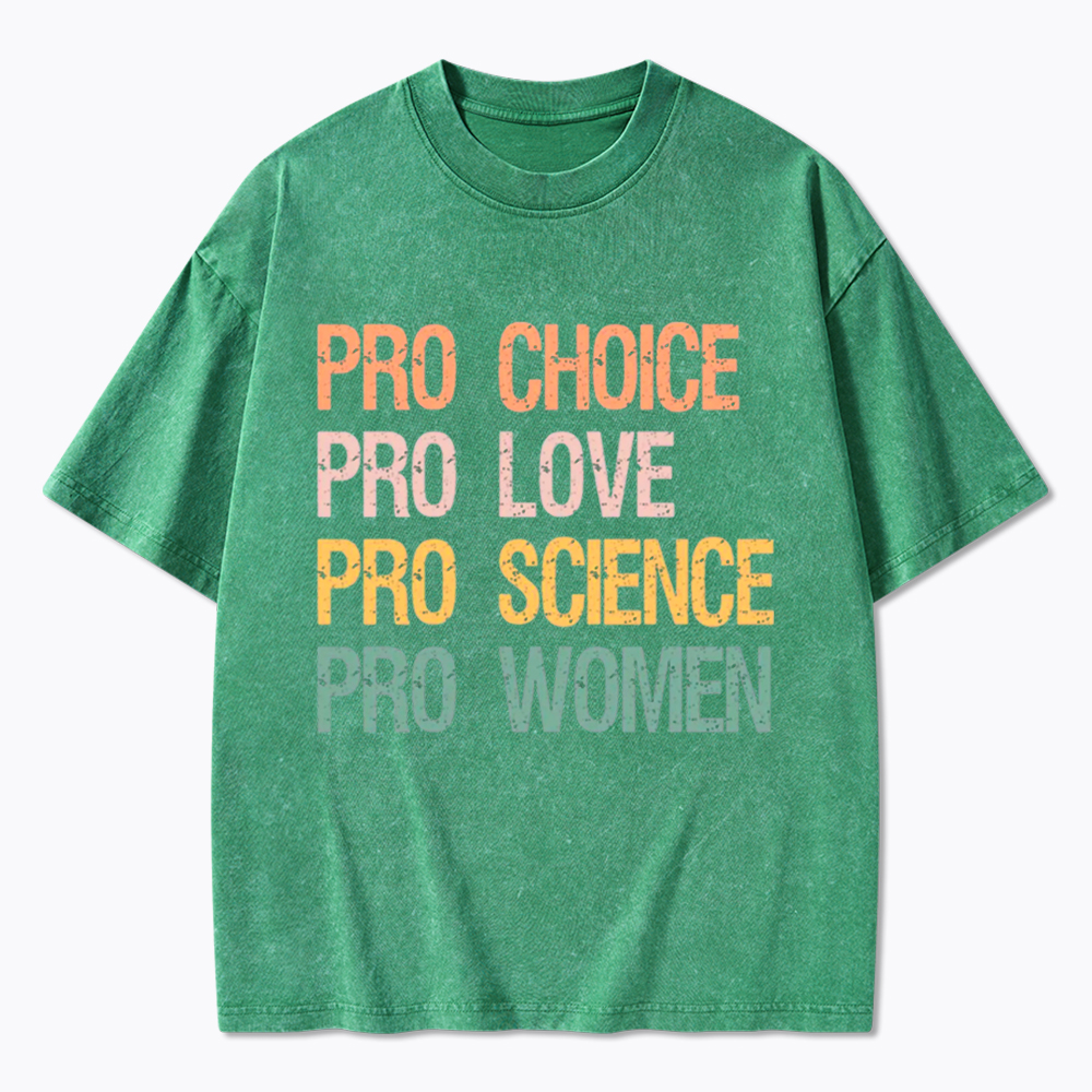 Pro Choice Women Rights Washed T-Shirt