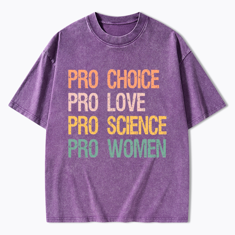 Pro Choice Women Rights Washed T-Shirt