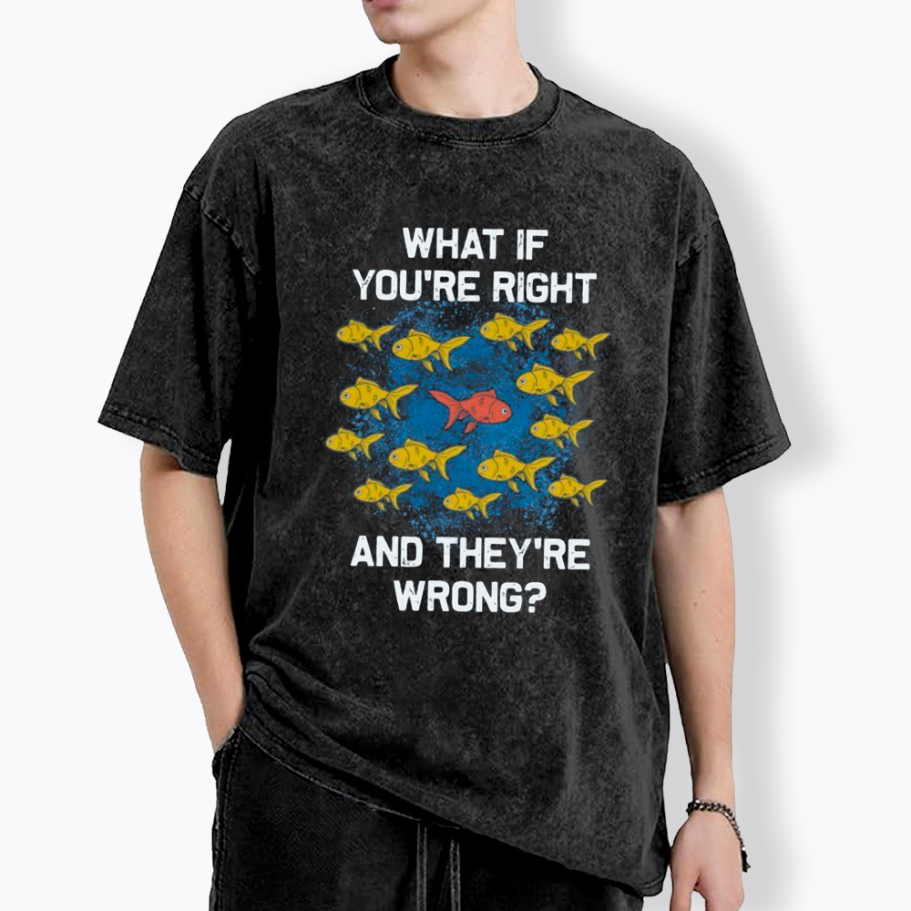 What If You're Right They're Wrong Washed T-Shirt
