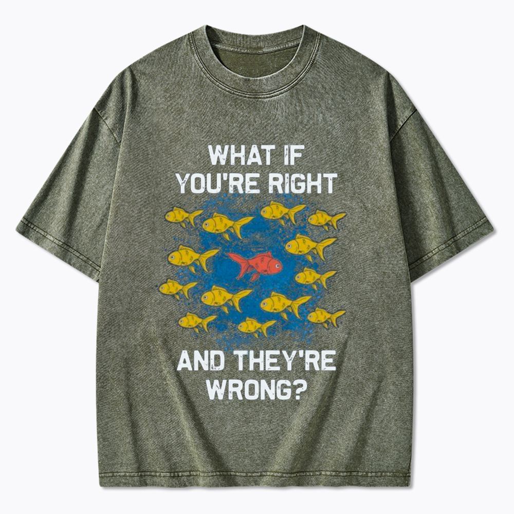 What If You're Right They're Wrong Washed T-Shirt