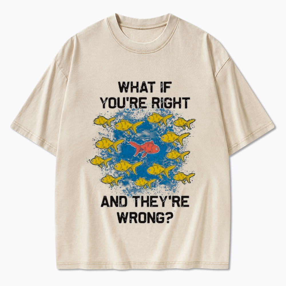 What If You're Right They're Wrong Washed T-Shirt