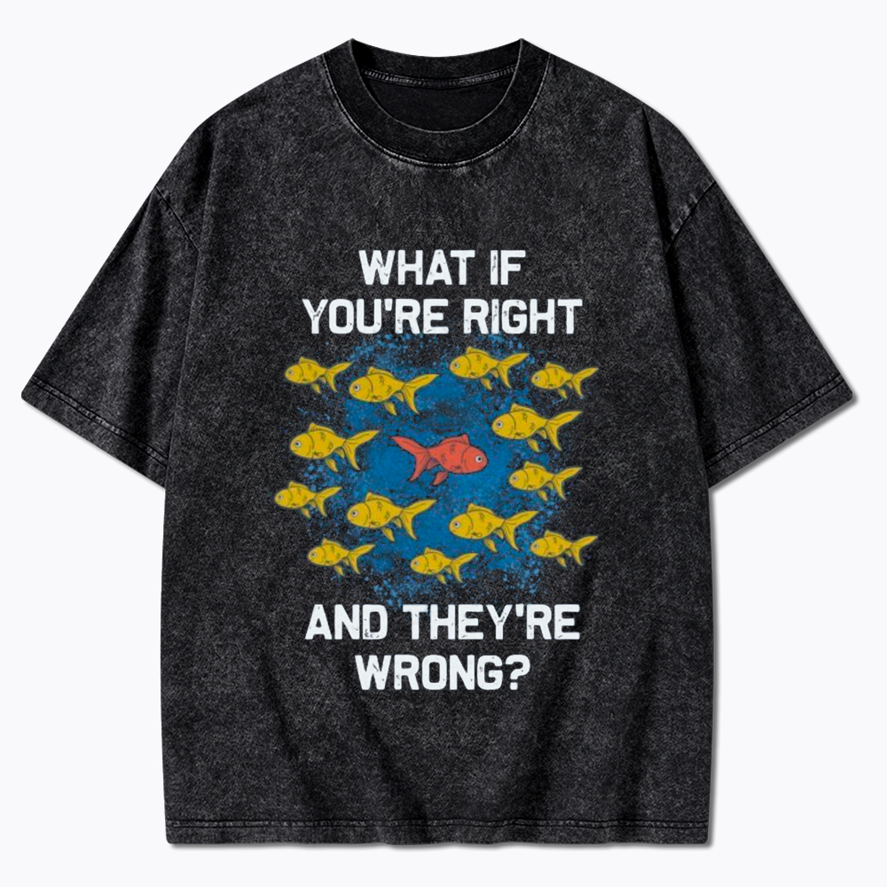What If You're Right They're Wrong Washed T-Shirt