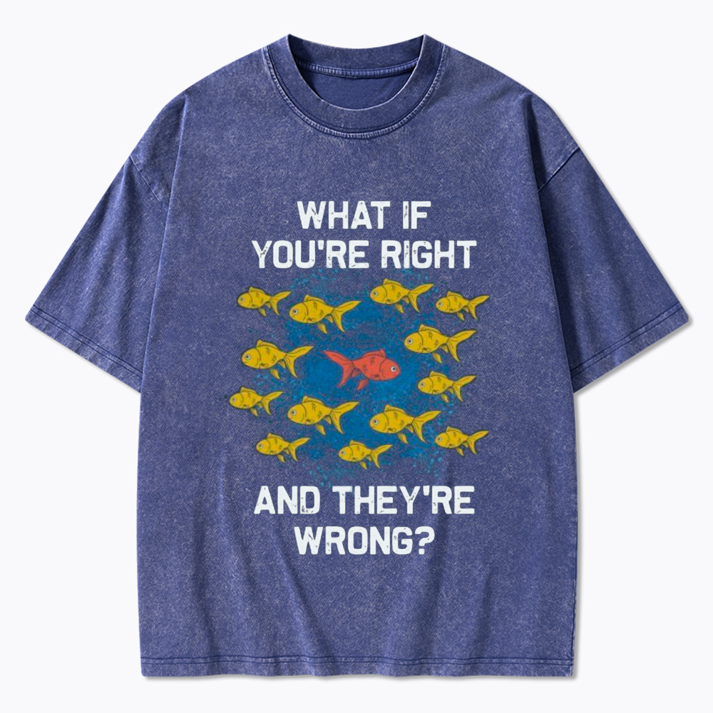 What If You're Right They're Wrong Washed T-Shirt