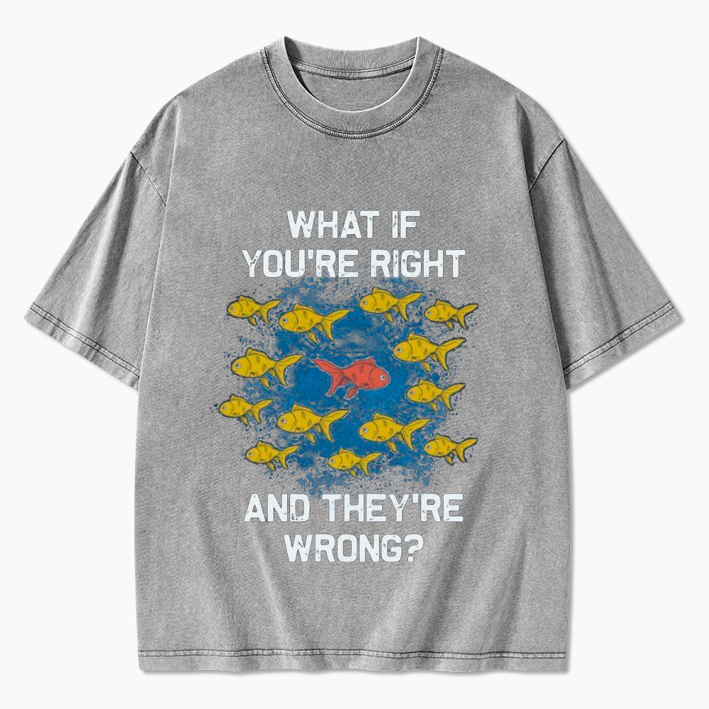 What If You're Right They're Wrong Washed T-Shirt