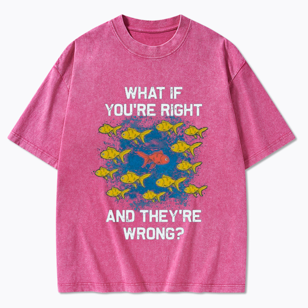 What If You're Right They're Wrong Washed T-Shirt