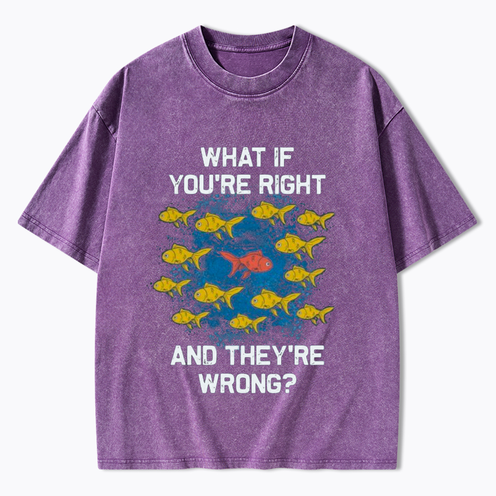 What If You're Right They're Wrong Washed T-Shirt