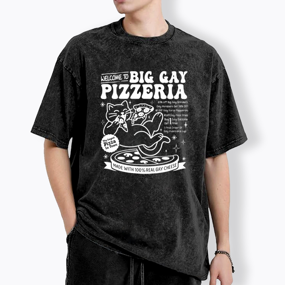 Big Gay Pizzeria Washed T-Shirt