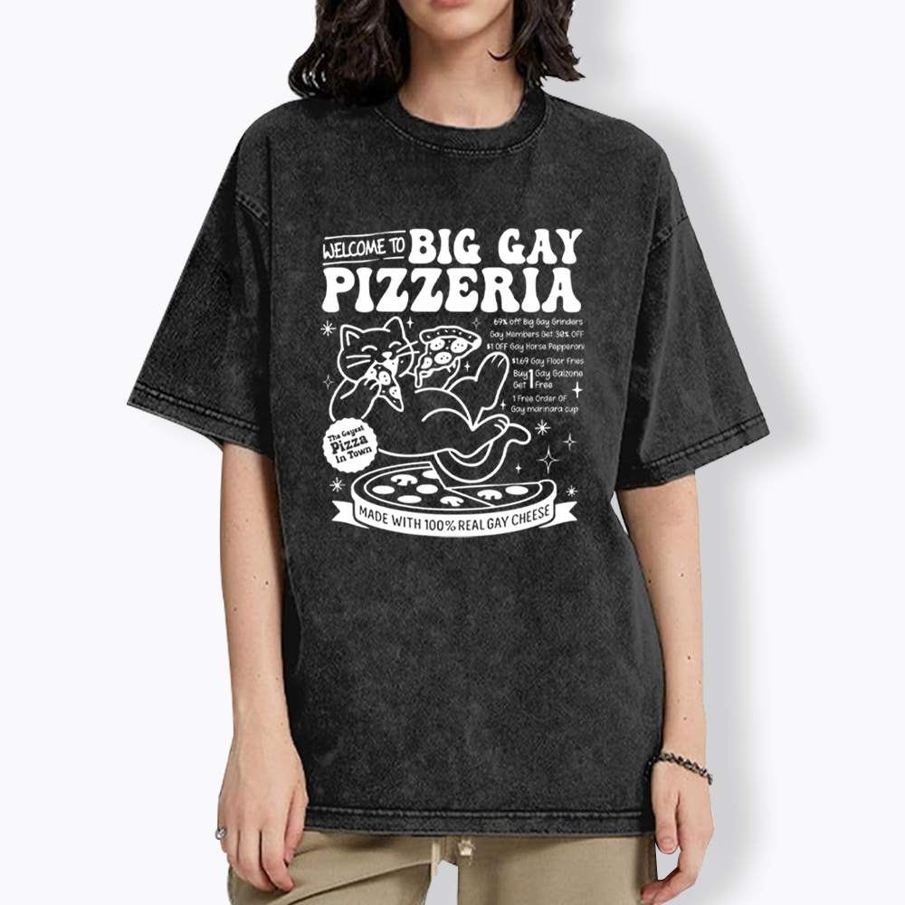 Big Gay Pizzeria Washed T-Shirt