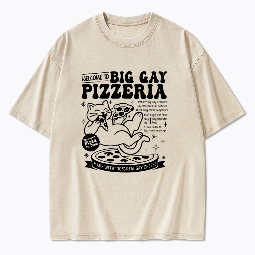 Big Gay Pizzeria Washed T-Shirt