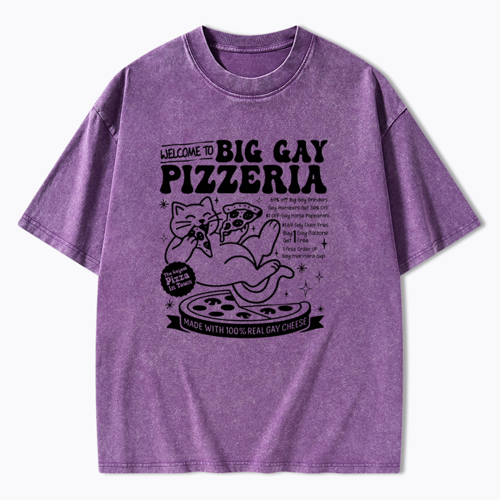 Big Gay Pizzeria Washed T-Shirt