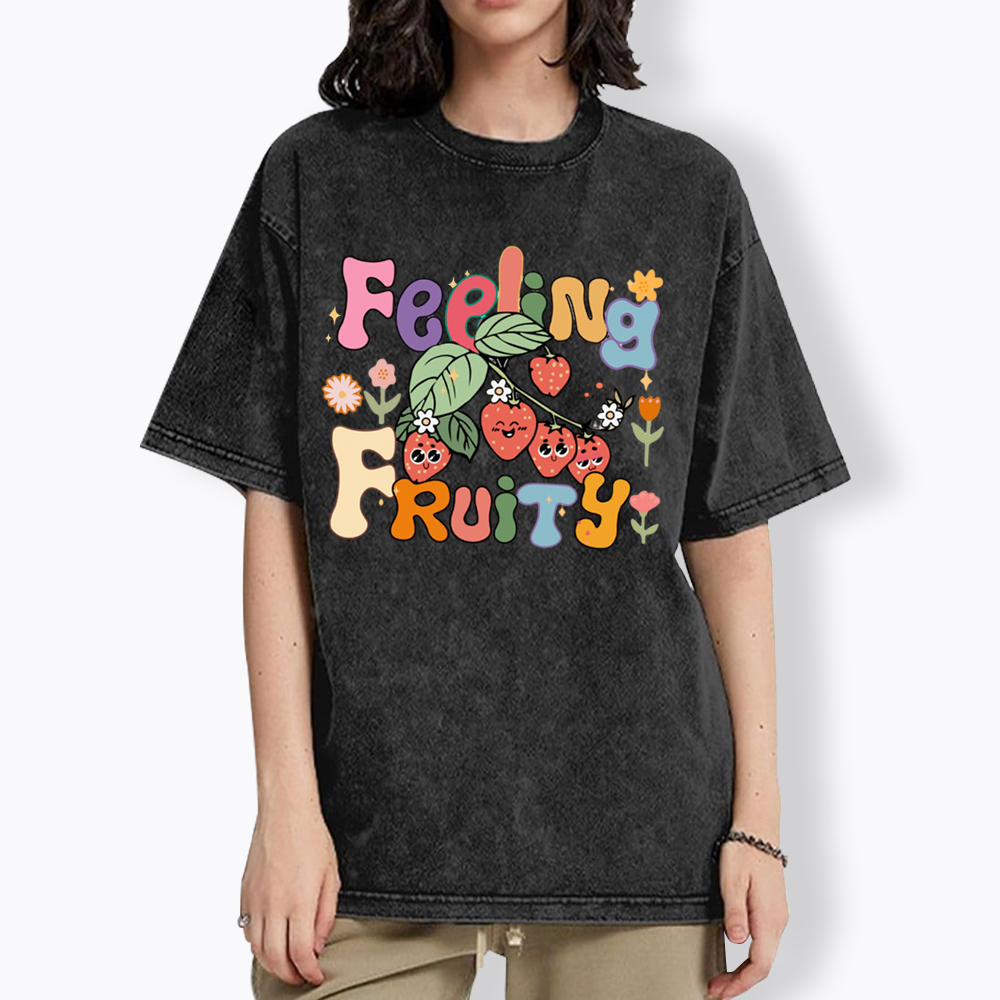 Feeling Fruity Lesbian Rights Washed T-Shirt