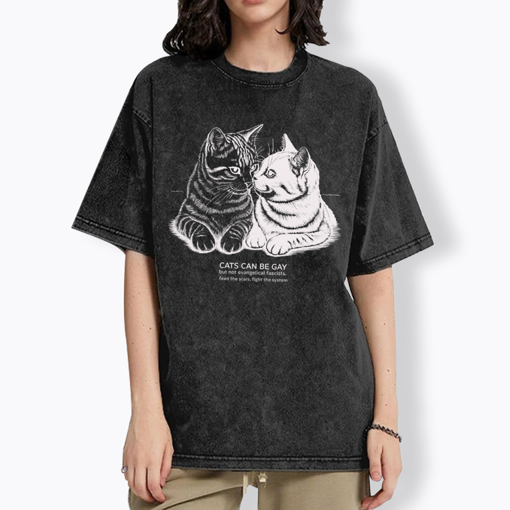 Cat Can Be Gay Washed T-Shirt