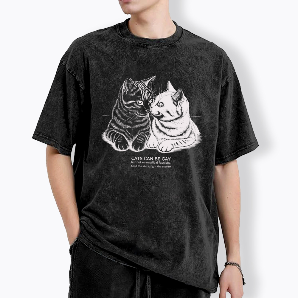 Cat Can Be Gay Washed T-Shirt