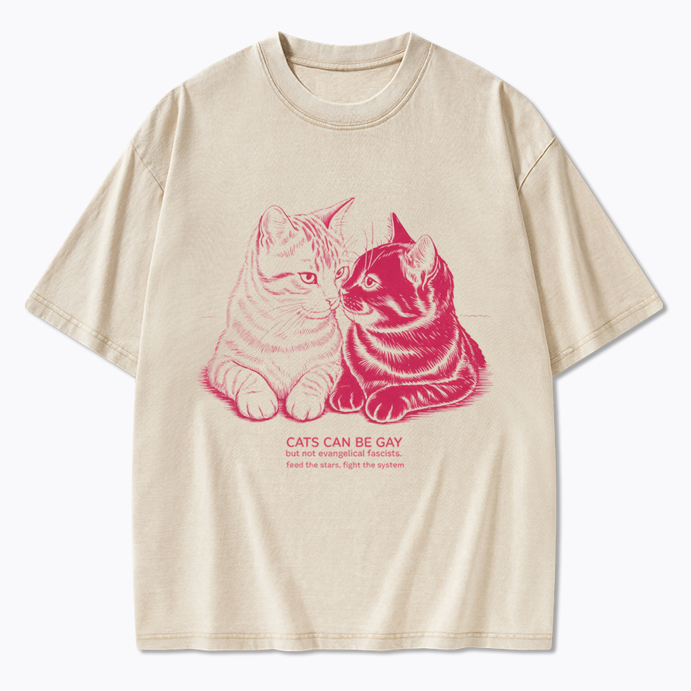 Cat Can Be Gay Washed T-Shirt