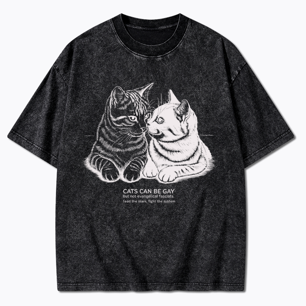 Cat Can Be Gay Washed T-Shirt