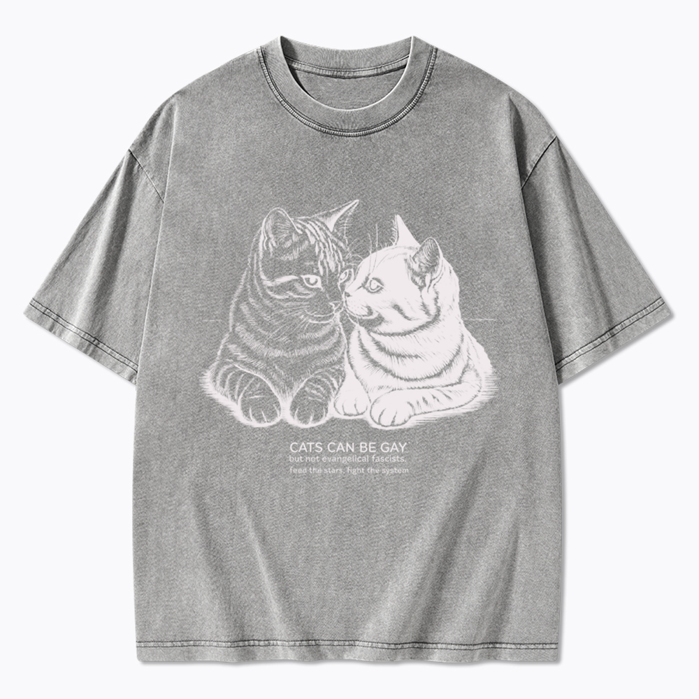 Cat Can Be Gay Washed T-Shirt