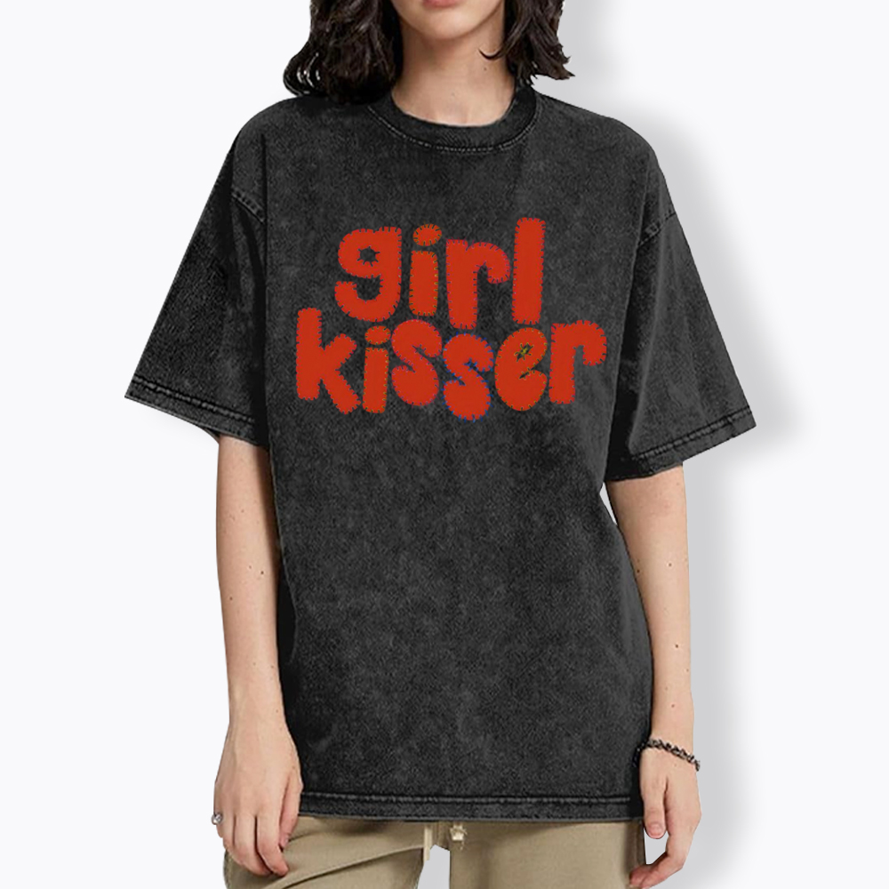 Girl Kisser Washed T-Shirt