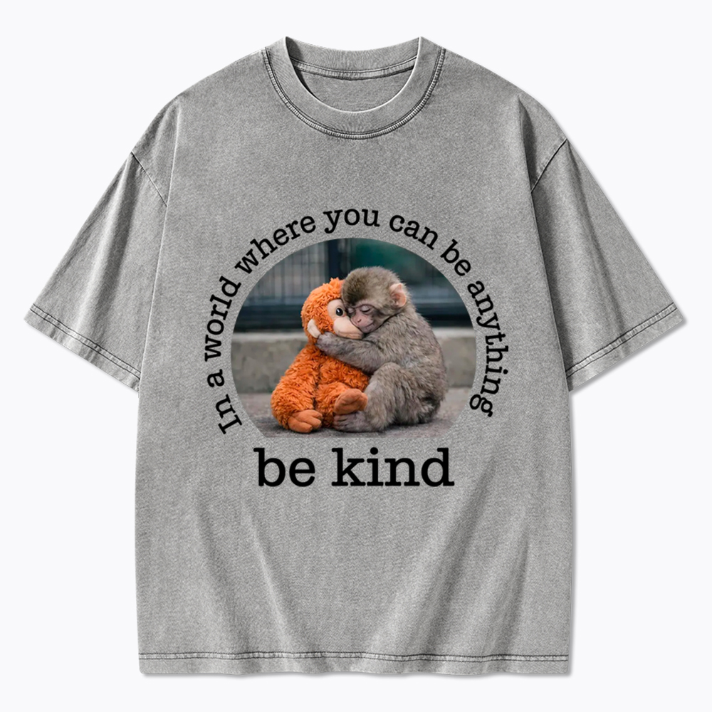 Be Kind Punch The Abandoned Baby Monkey Washed T-Shirt
