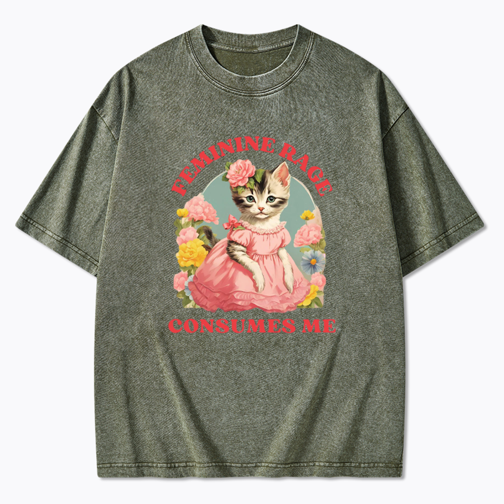 Feminine Rage Washed T-Shirt