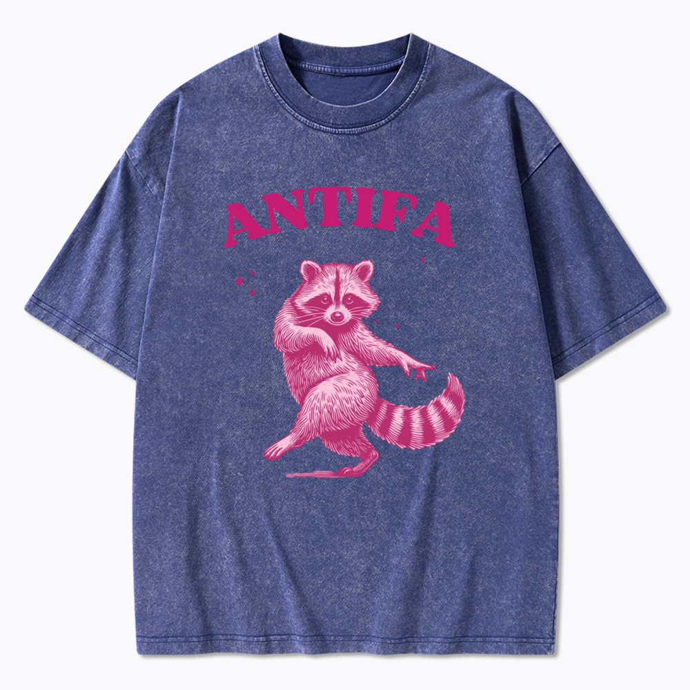 Raccoon Meme Washed T-Shirt