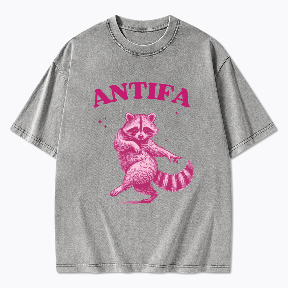 Raccoon Meme Washed T-Shirt