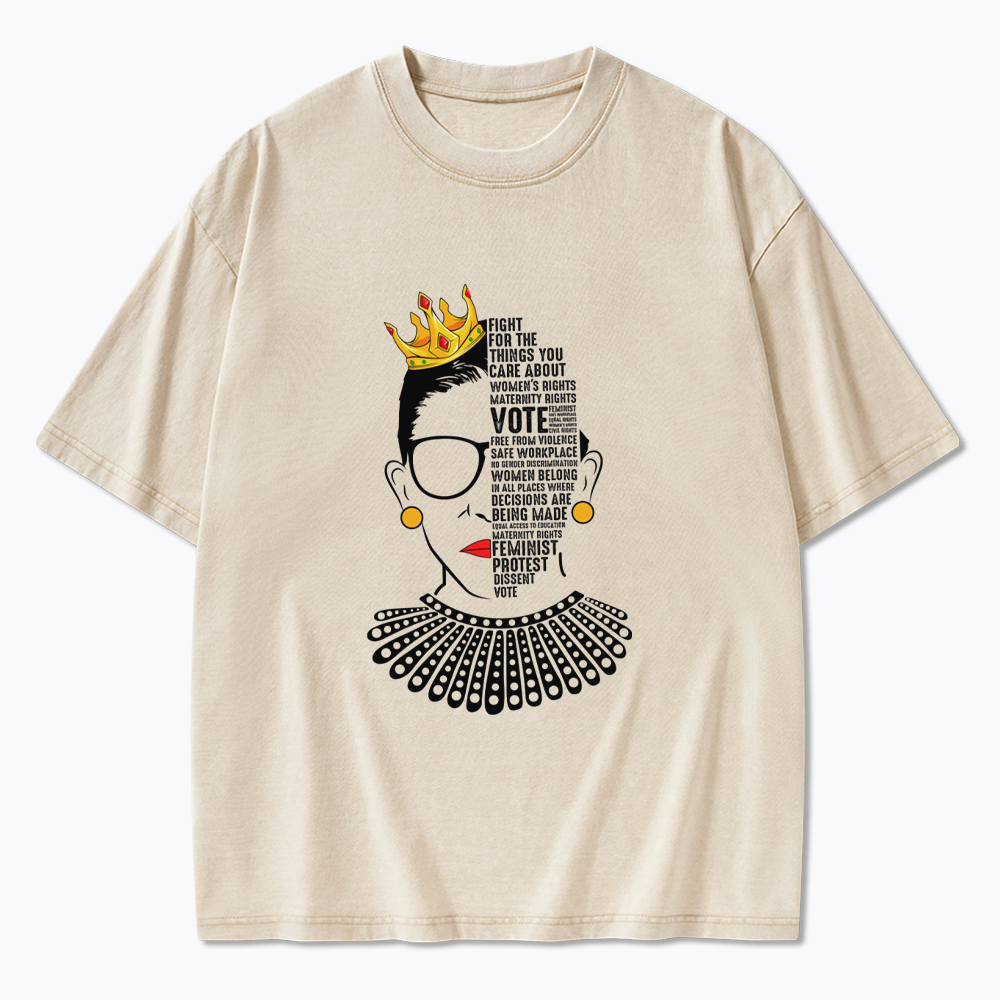 Queen Crown RBG Washed T-Shirt