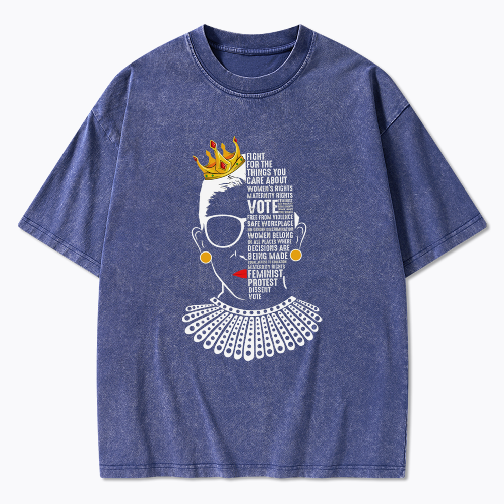 Queen Crown RBG Washed T-Shirt