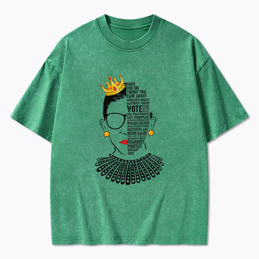 Queen Crown RBG Washed T-Shirt