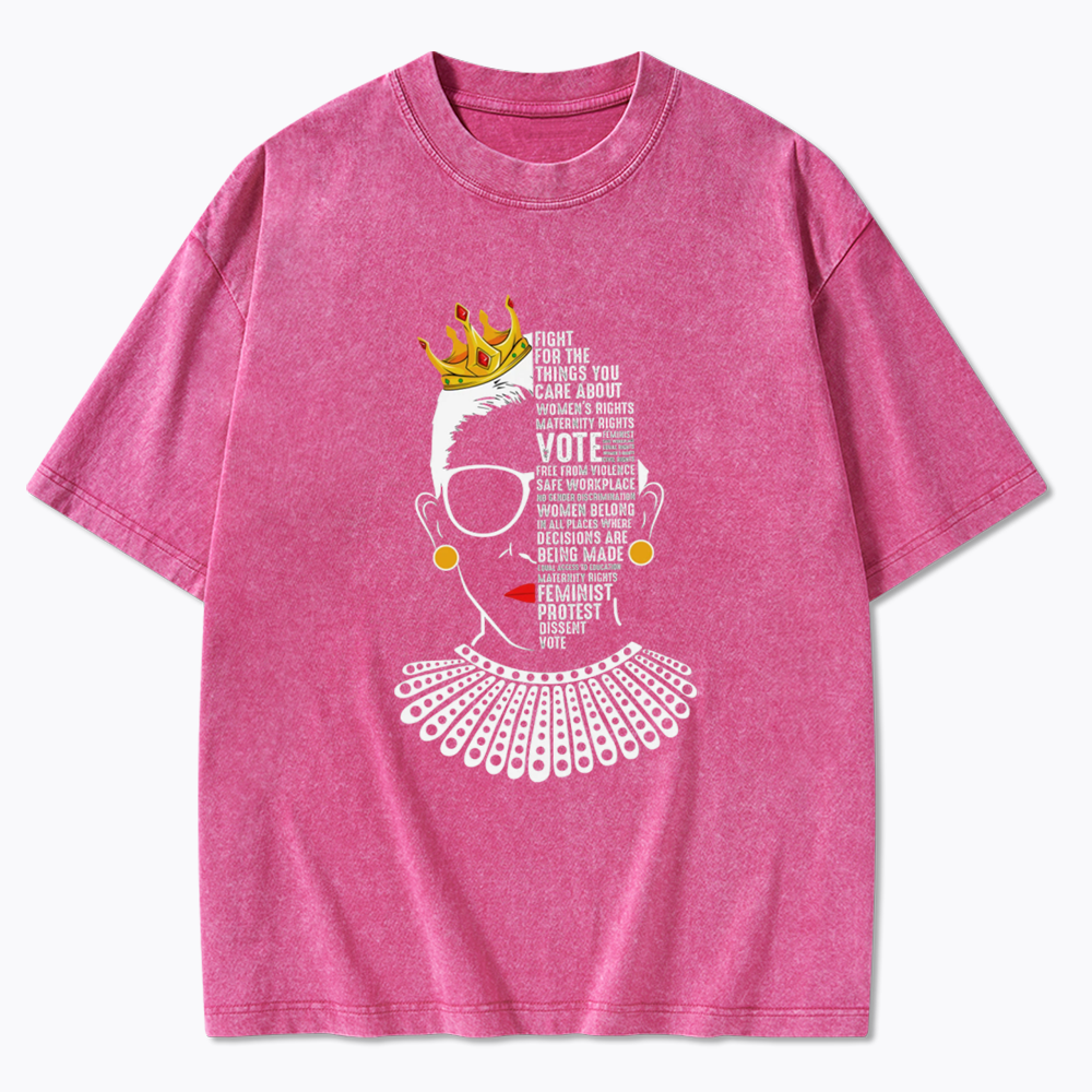 Queen Crown RBG Washed T-Shirt