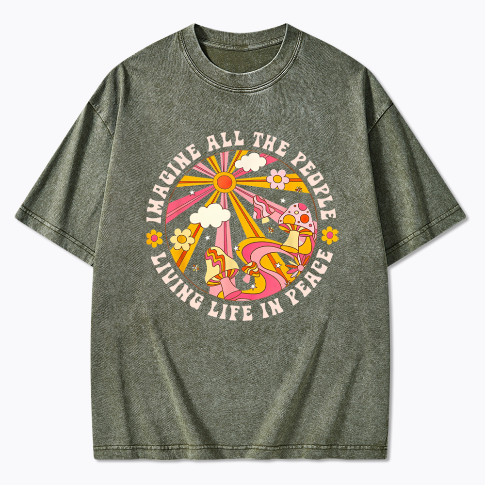 Imagine All The People Washed T-Shirt