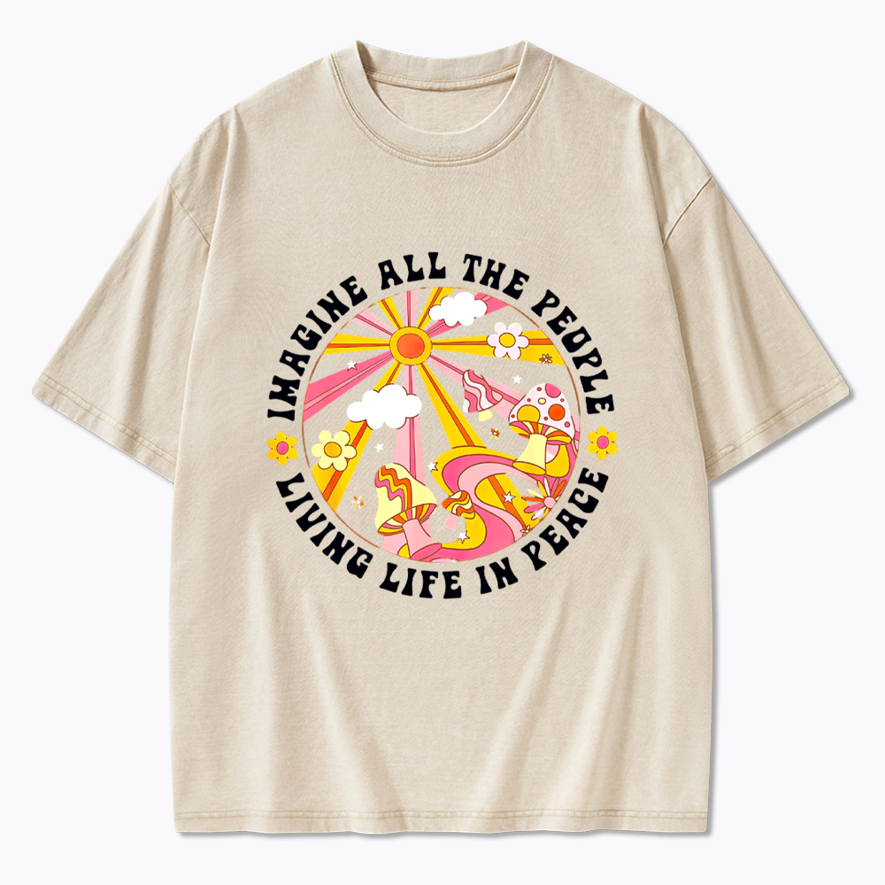 Imagine All The People Washed T-Shirt
