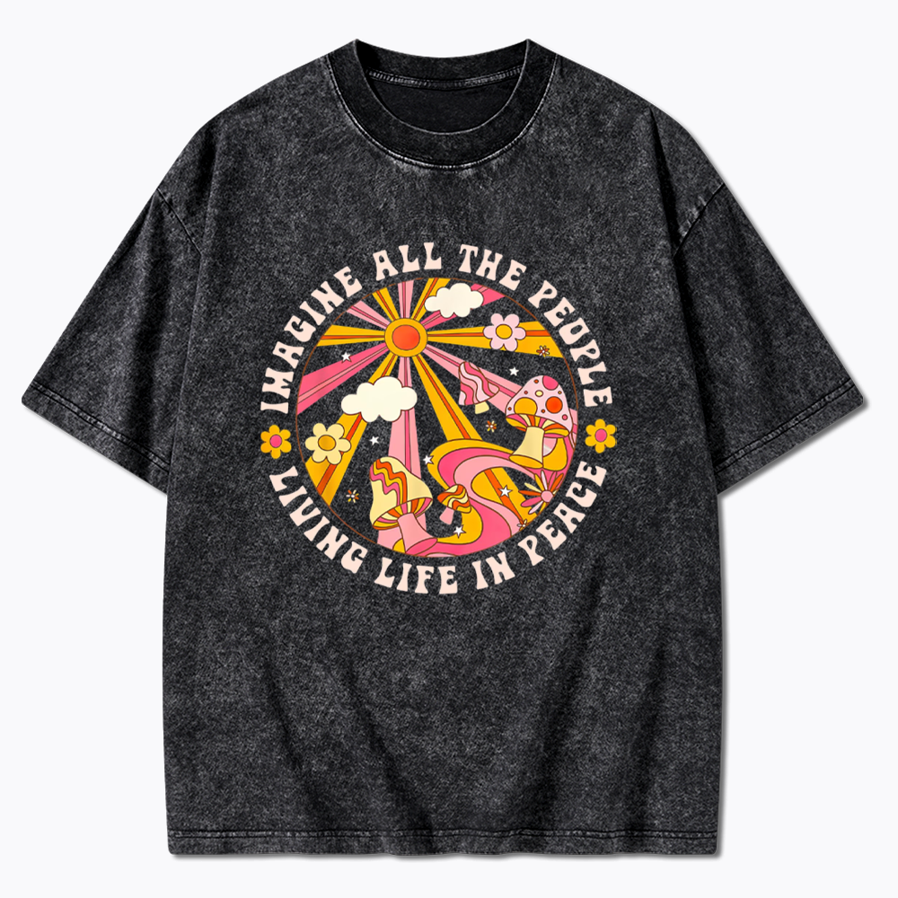 Imagine All The People Washed T-Shirt