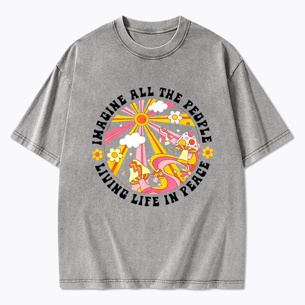 Imagine All The People Washed T-Shirt