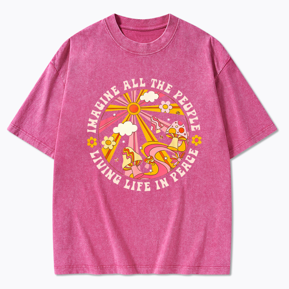 Imagine All The People Washed T-Shirt