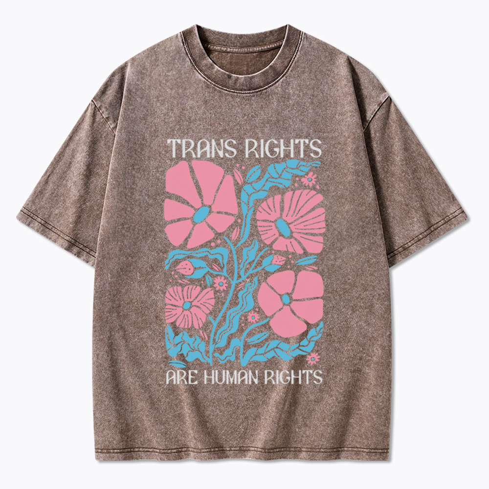 Trans Rights Are Human Rights Washed T-Shirt