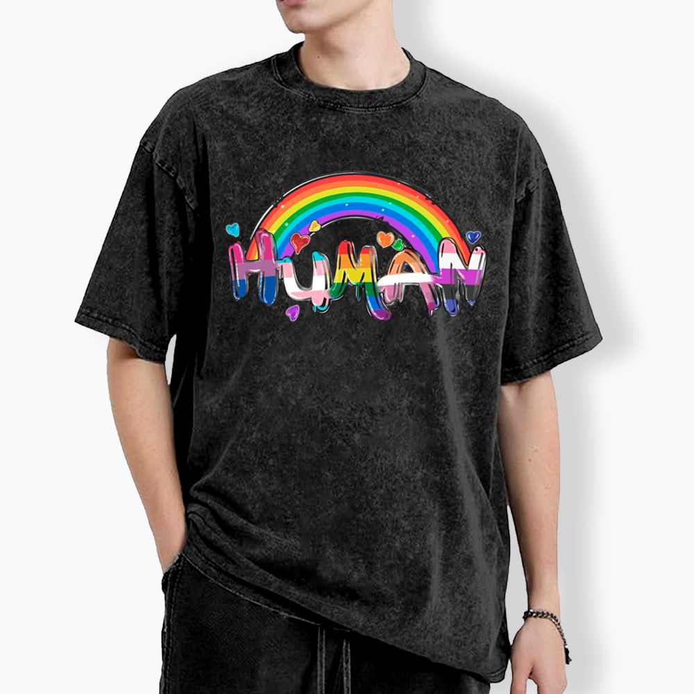 Human Rights LGBTQ Washed T-Shirt