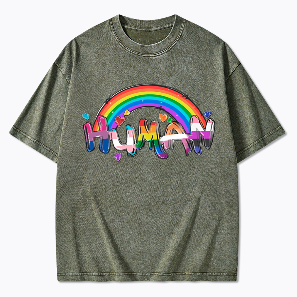 Human Rights LGBTQ Washed T-Shirt