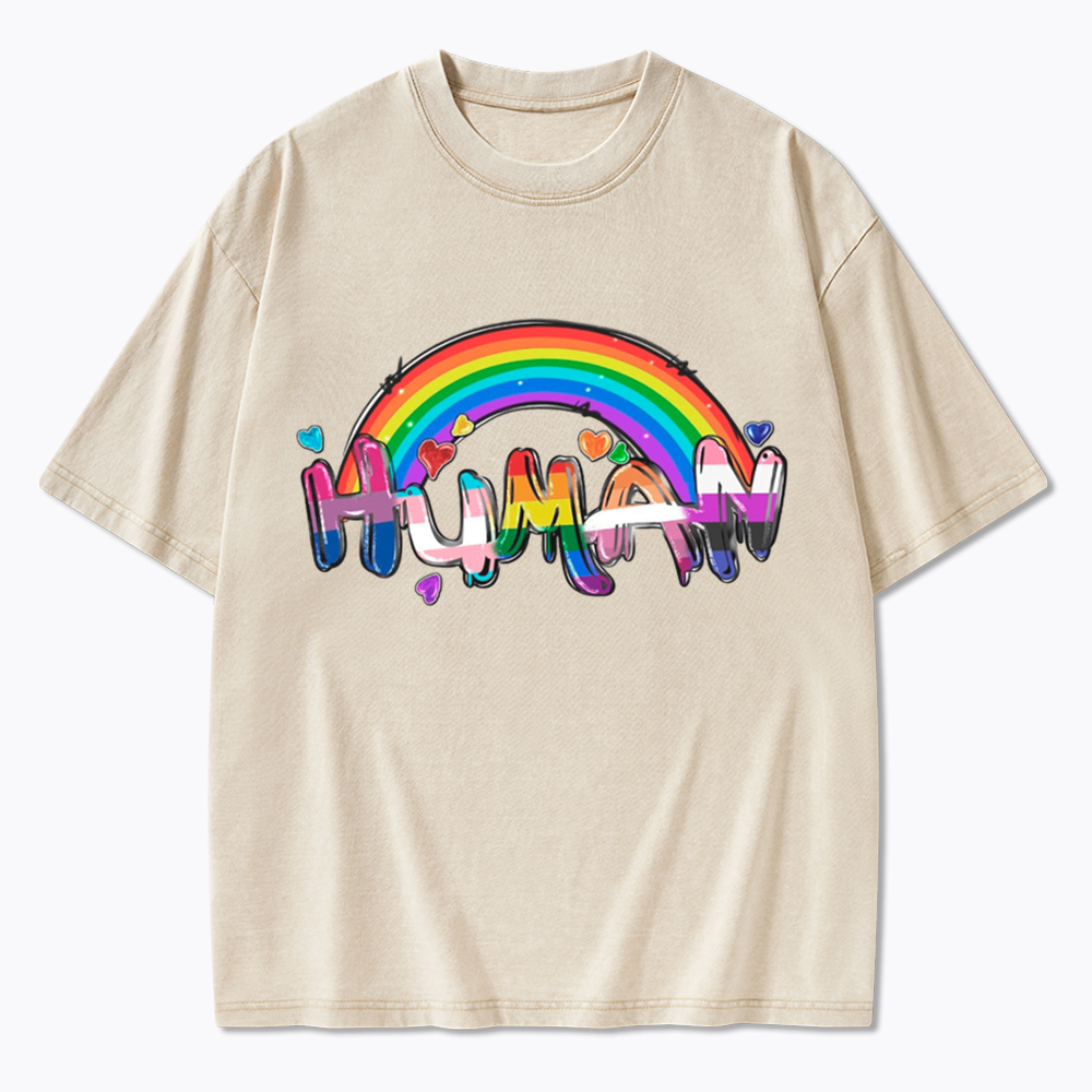 Human Rights LGBTQ Washed T-Shirt
