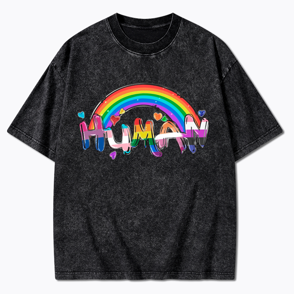Human Rights LGBTQ Washed T-Shirt