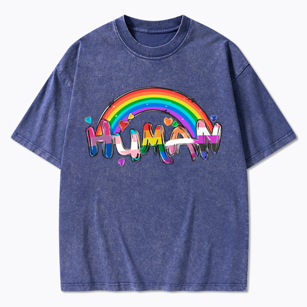 Human Rights LGBTQ Washed T-Shirt