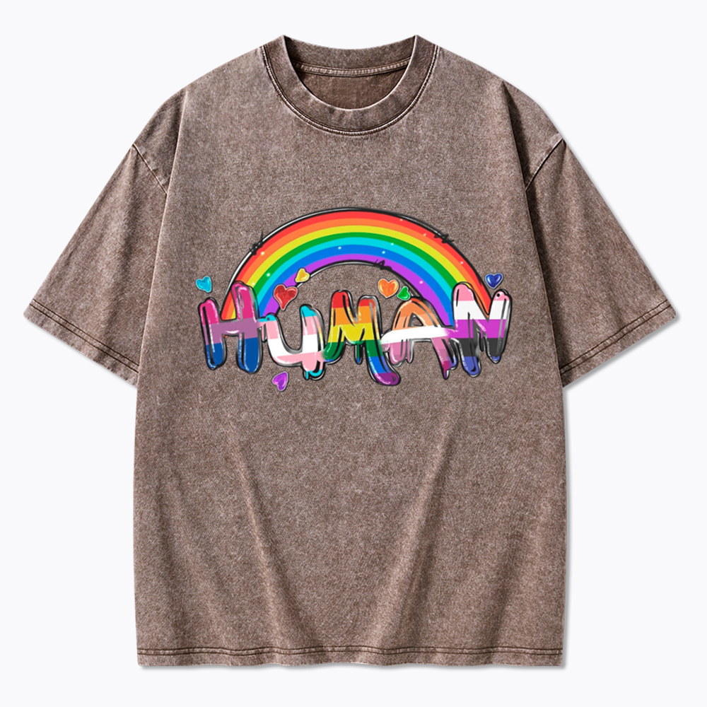 Human Rights LGBTQ Washed T-Shirt