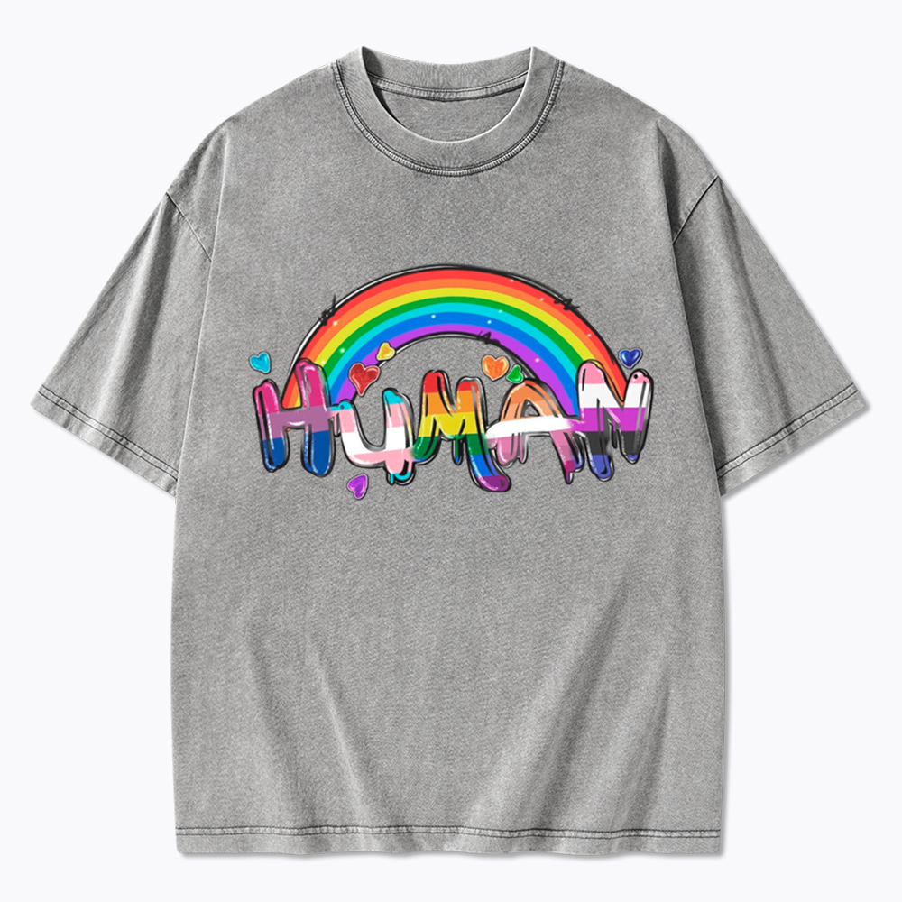 Human Rights LGBTQ Washed T-Shirt