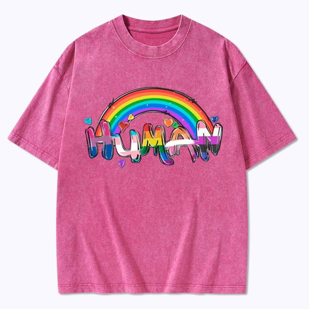 Human Rights LGBTQ Washed T-Shirt