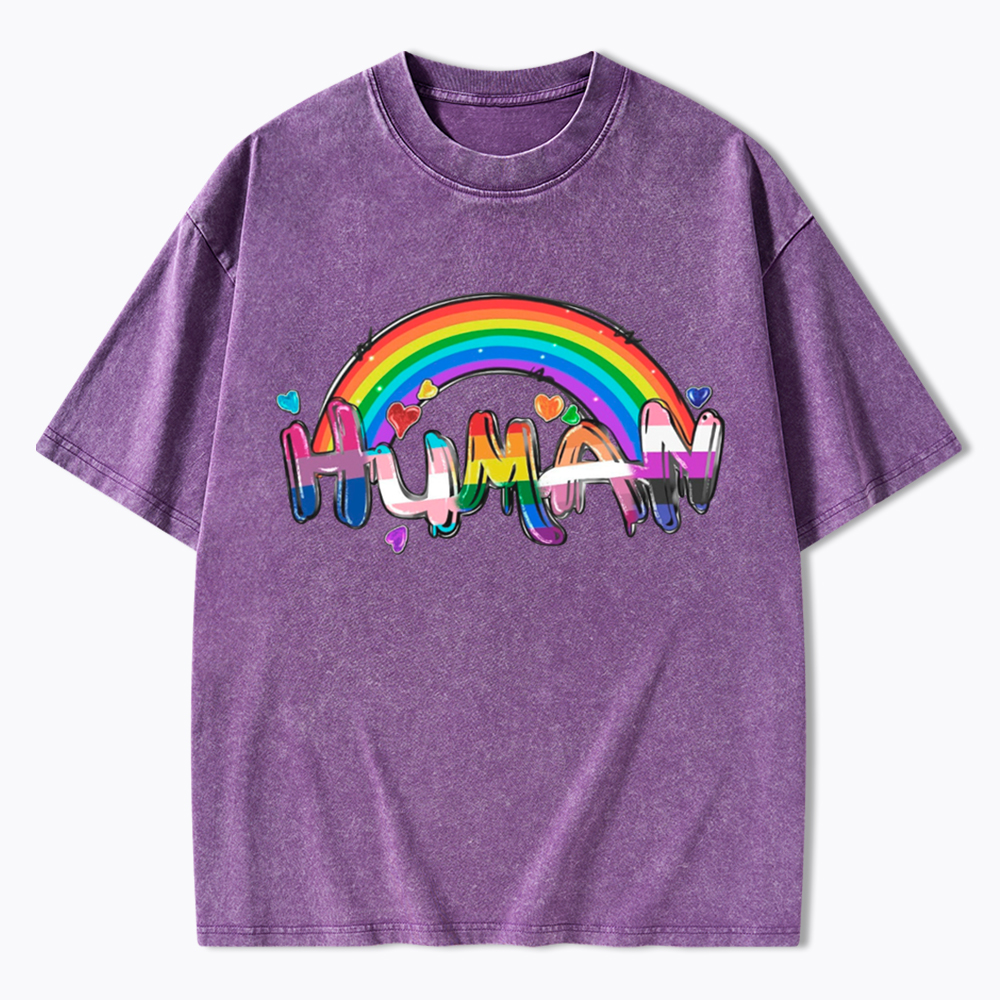 Human Rights LGBTQ Washed T-Shirt