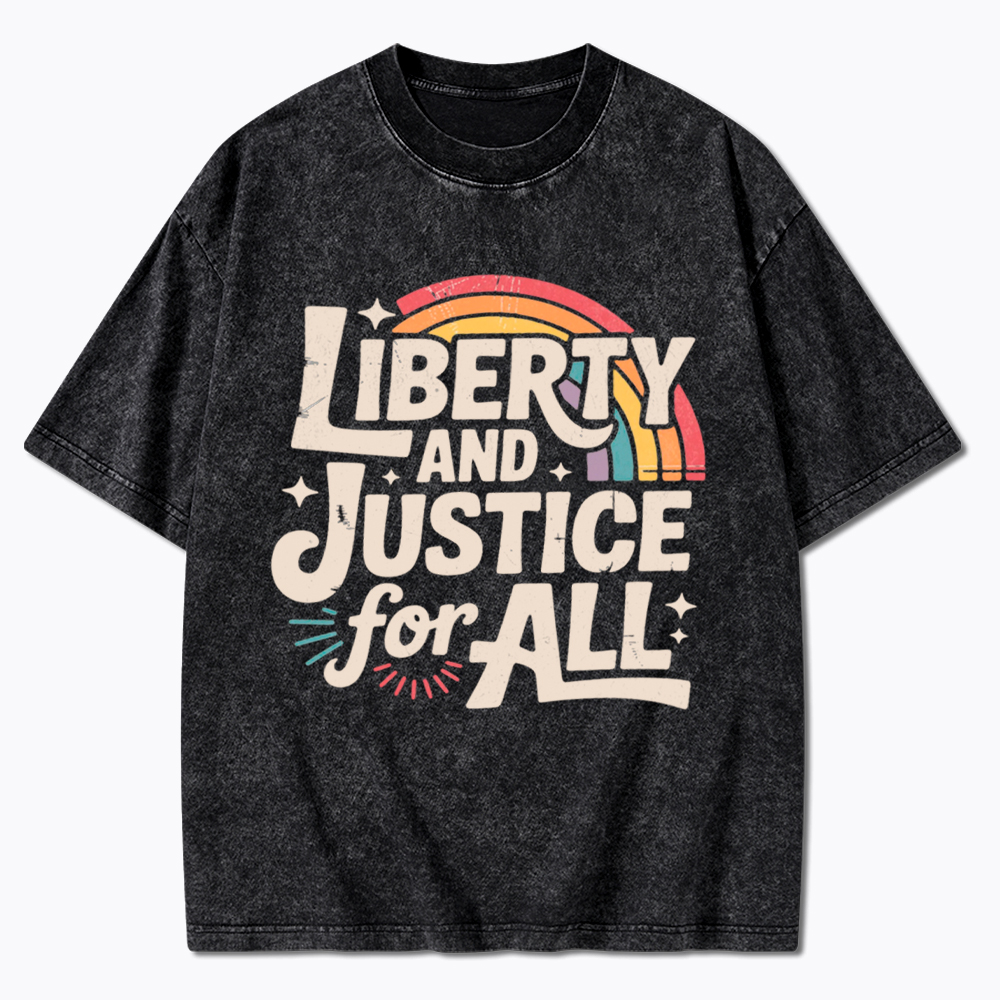 Liberty And Justice For All Washed T-Shirt
