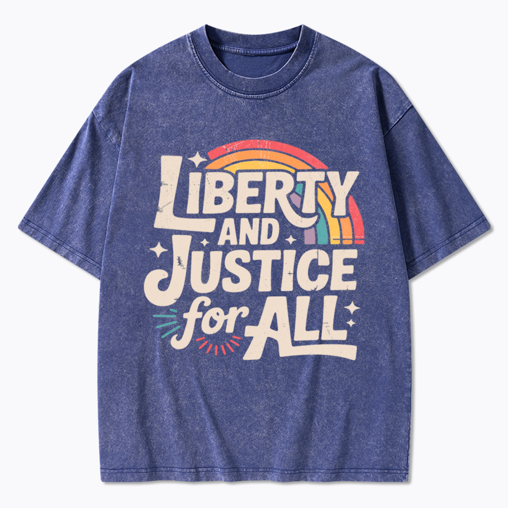 Liberty And Justice For All Washed T-Shirt