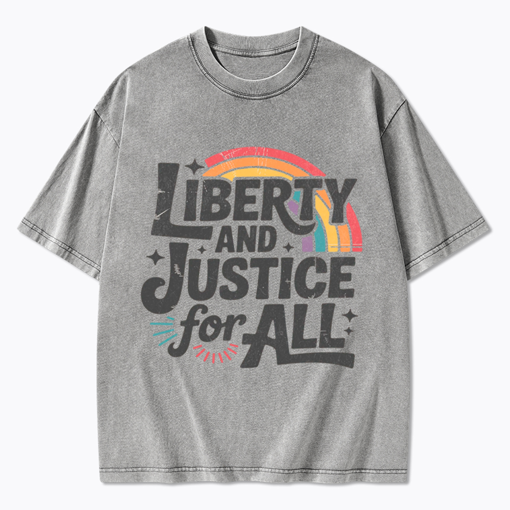 Liberty And Justice For All Washed T-Shirt
