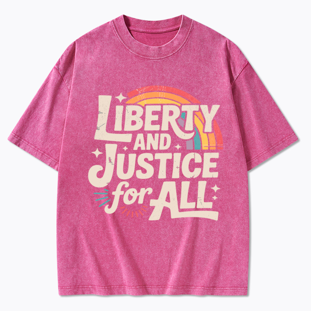 Liberty And Justice For All Washed T-Shirt