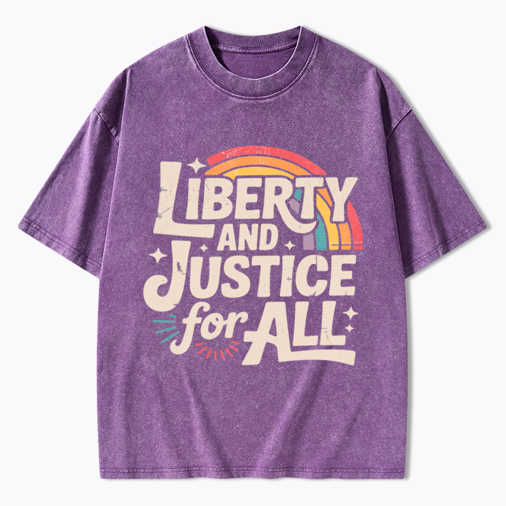 Liberty And Justice For All Washed T-Shirt